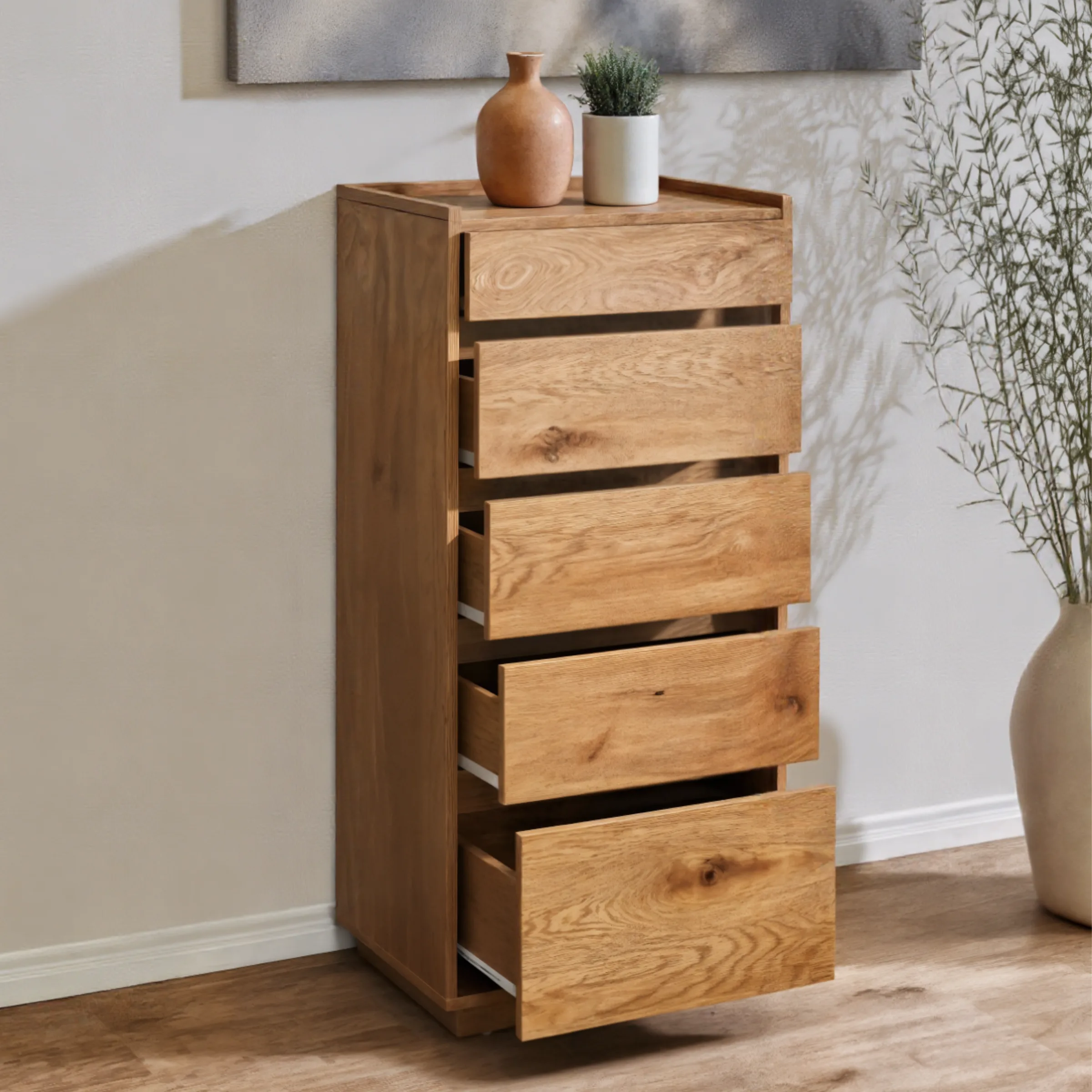 Loft Japandi Chest of 5 Drawers