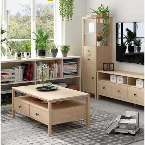 Loft Natsumi Coffee Table, 121x60CM, White stained oak veneer