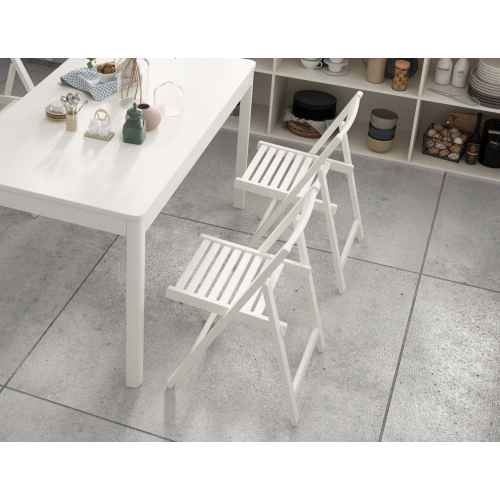 Loft Nordic Gateleg Table with 4 chairs, 140x80CM, White