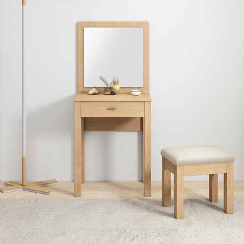 Loft Japandi Dressing Table with Stool