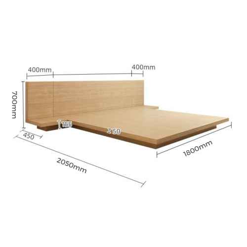 Loft Japandi Platform Bed Frame, Super King