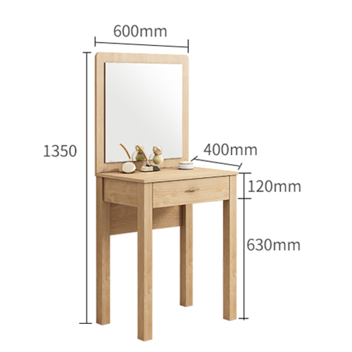 Loft Japandi Dressing Table, 60x40CM, Oak veneer