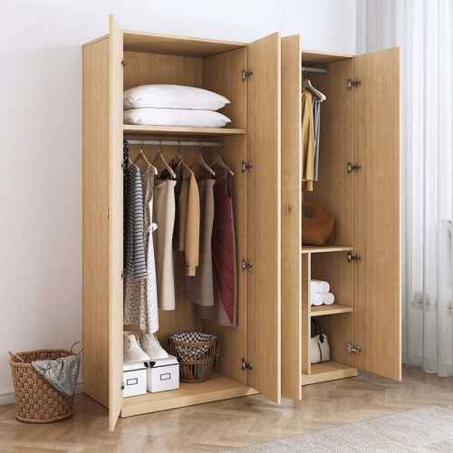 Loft Japandi Wardrobe, 160x60CM, White stained oak veneer