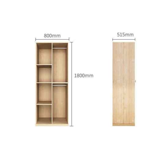 Loft Japandi Wardrobe, 80x51.5CM, White stained oak veneer