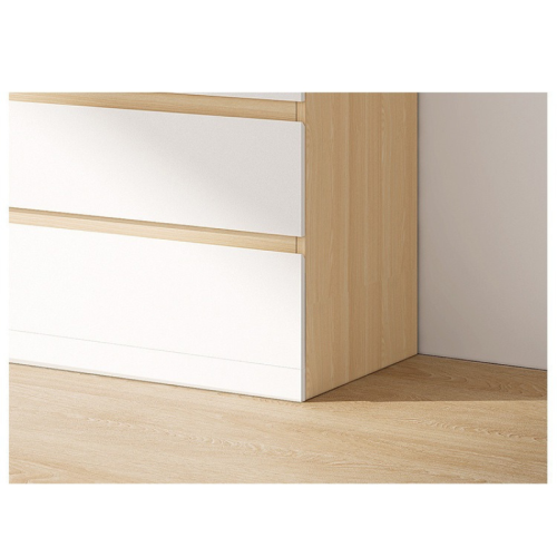 Loft Ensio Chest of 3 drawers, 80x48x77.4cm, White stained oak veneer