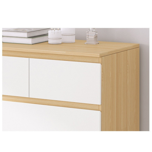 Loft Ensio Chest of 6 Drawers, Tallboy, White & Light Wood