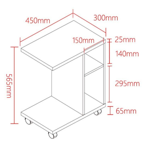 Loft Kalibri Laptop Stand, White & Light Wood