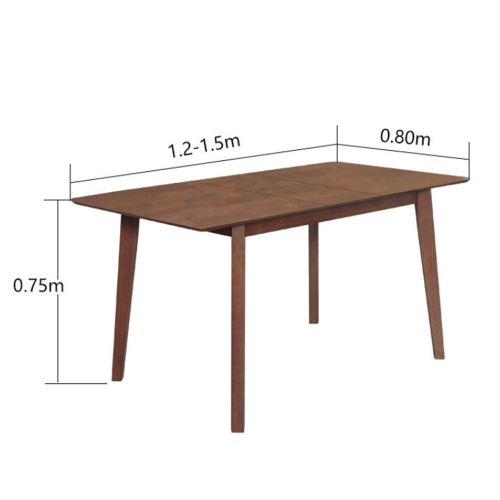 Loft Hansan Extendable Dining Table, Walnut, 120/150x80x75cm