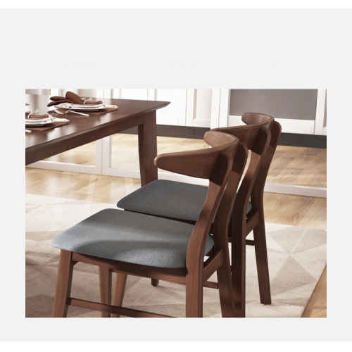 Loft Hansan Dining Chair,  52x73cm, Walnut, Set of 2