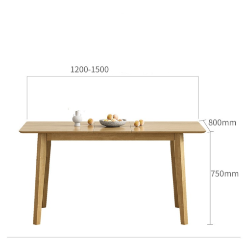 Loft Hansan Extendable Dining Table, Light Wood, 120/150