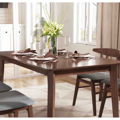 Loft Hansan Dining Table, 1.2m, with 4 chairs, Dark Wood