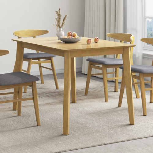 Loft Hansan Dining Table, 1.4m, with 4 chairs, Light Wood