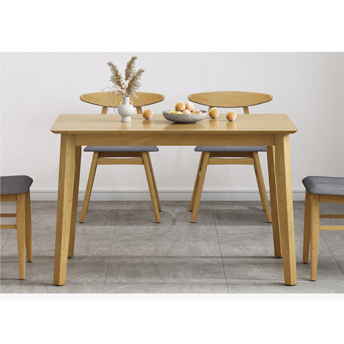Loft Hansan Dining Table with 4 chairs, Oak, 120x80x75cm
