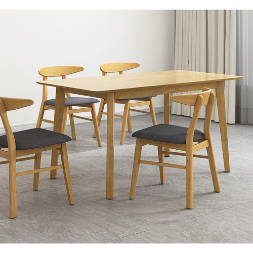 Loft Hansan Dining Table, 1.2m, with 4 chairs, Light Wood