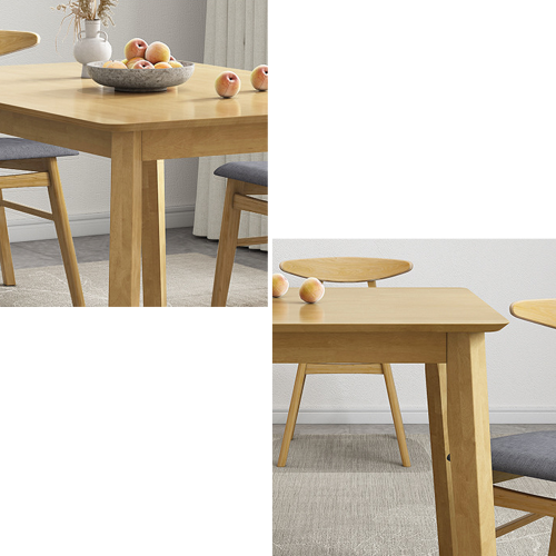 Loft Hansan Dining Table, 1.2m, with 4 chairs, Light Wood