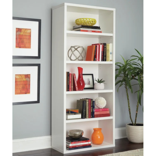 Loft Newton Bookcase, 5-Tier, White