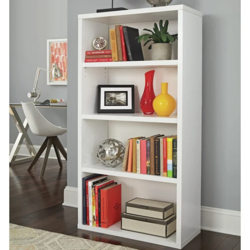 Loft Newton Bookcase, 4-Tier, White