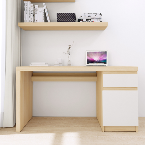 Loft Ensio Desk, 1.4m, White & Light Wood