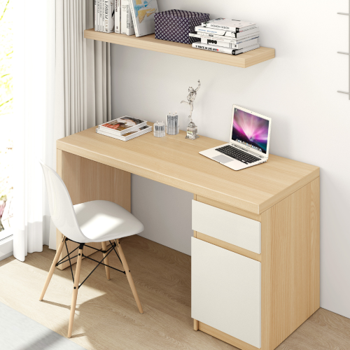 Loft Ensio Desk, 1.4m, White & Light Wood