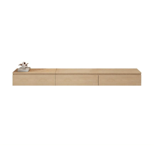 Loft Japandi Floating Entertainment Unit, 2.4m, Light Wood