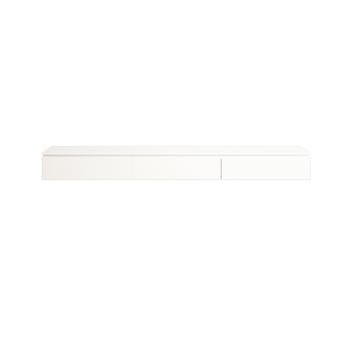 Loft Japandi Floating Entertainment Unit, 240x40x24.3cm, White