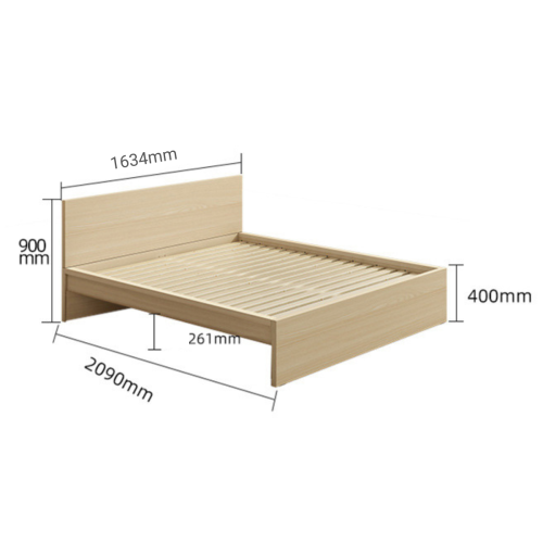 Loft Ensio Bed, Queen, 163.4x209x90cm, Light Wood