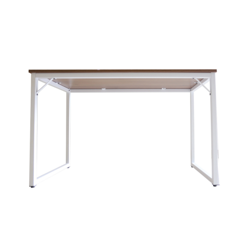 Loft Newton Steel Frame Desk, 100x50x74cm, White & Light Wood