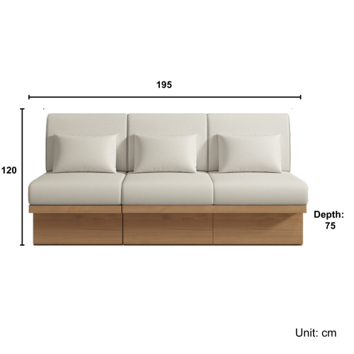 Loft Kiri Modular Sofa, 195x75x120cm