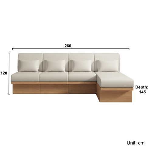 Loft Kiri Modular Sofa, 260x145x120cm