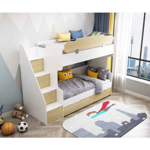 Alpaka Kaia Kids Single Bunk Bed with storage