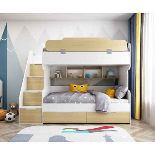 Alpaka Kaia Kids Single Bunk Bed with storage