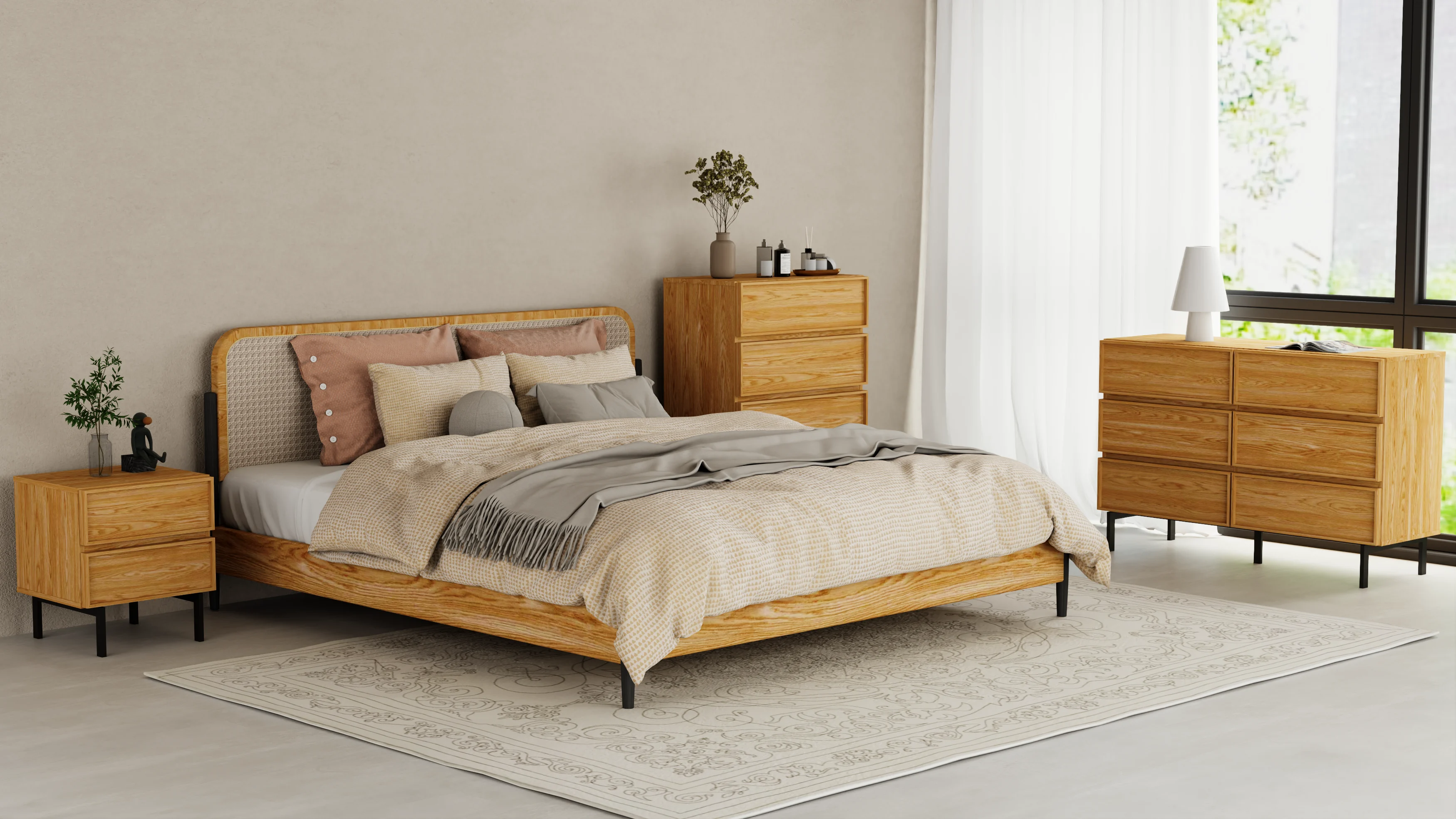 Loft Nora Bedside Table, Natural