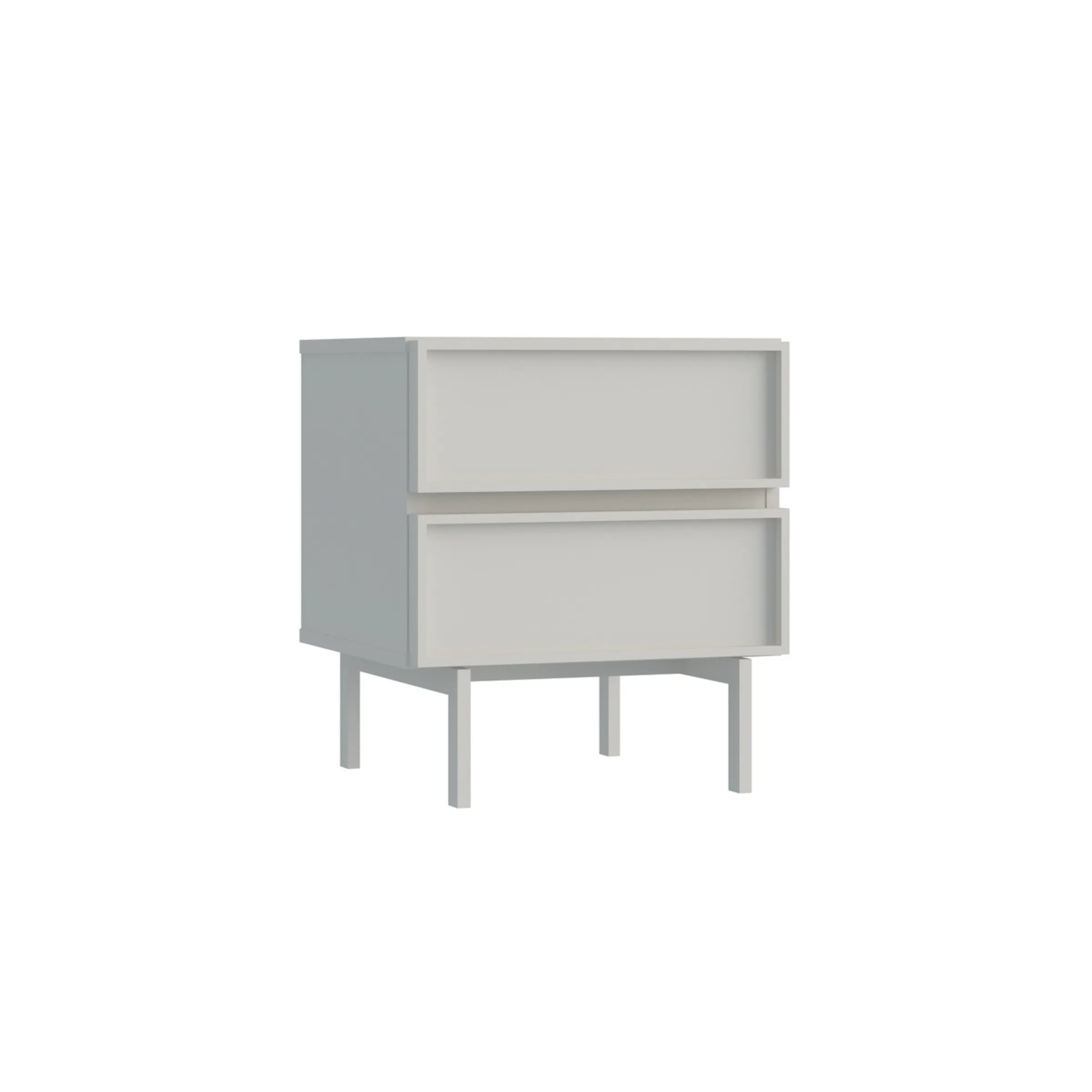 Loft Nora Bedside Table, Cool White