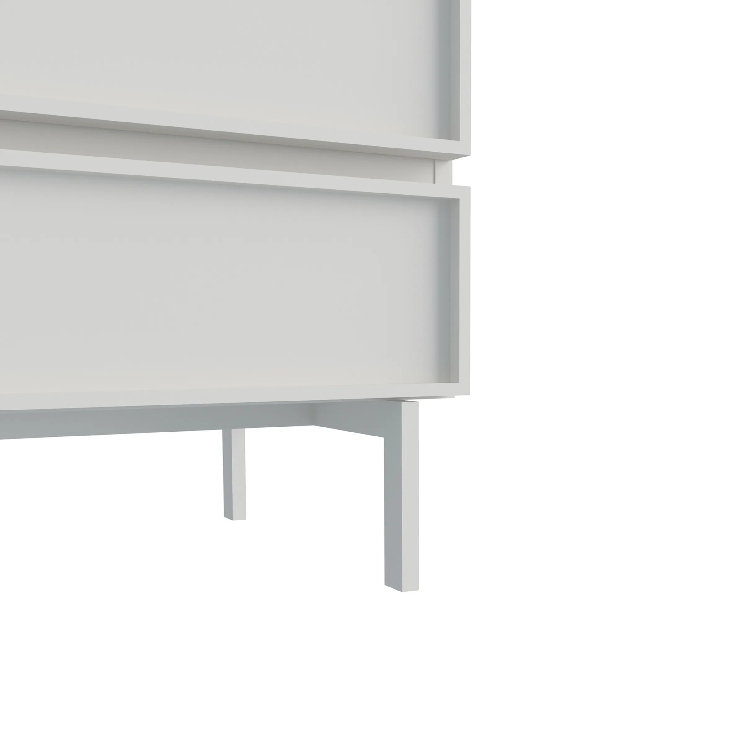 Loft Nora Entertainment Unit, 1.2m, Light Grey