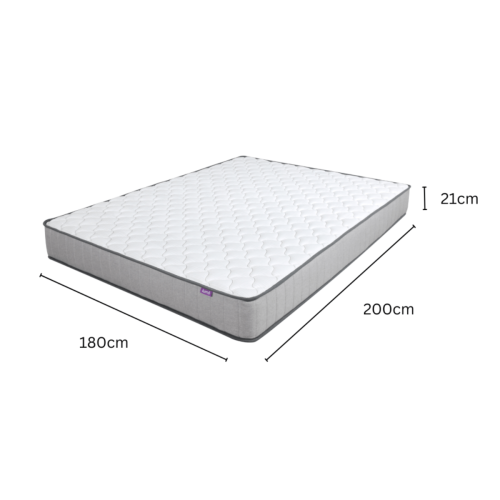 Lumo Comfort Hybrid Mattress - Medium Firm - Super King