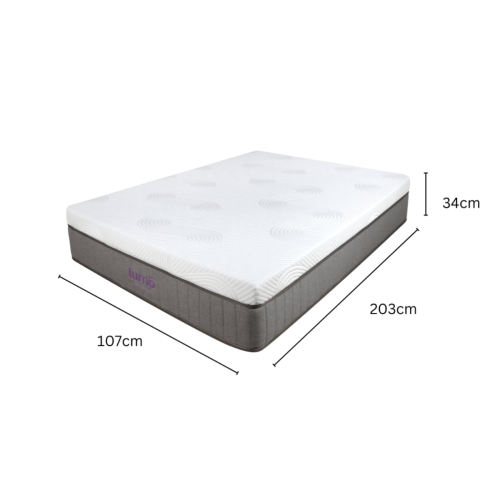 Lumo Cloud Memory Foam Mattress - Adjustable Firmness - King Single