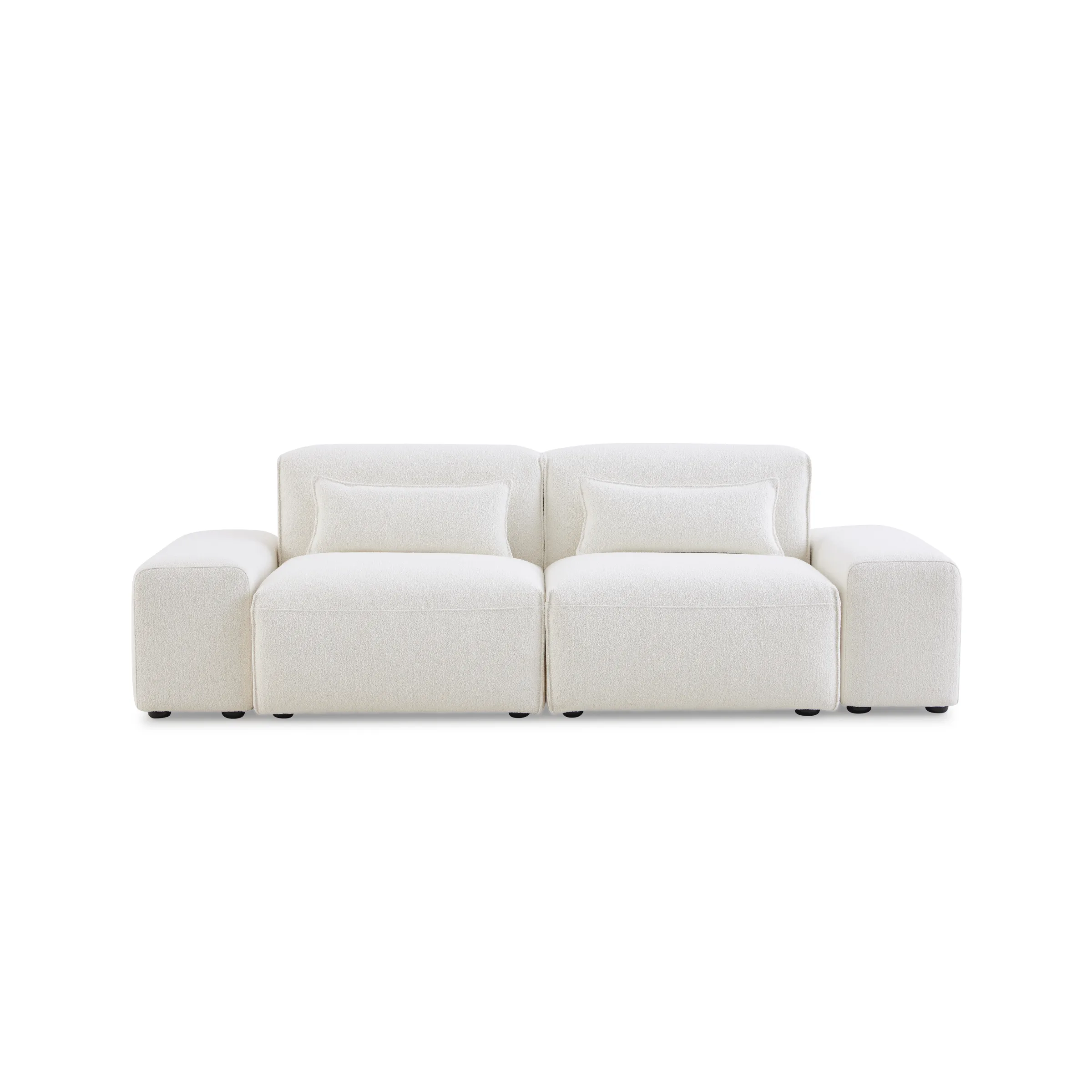 MODE Bravo 3.5-Seater Modular Sofa with Arm, Boucle, Cream White