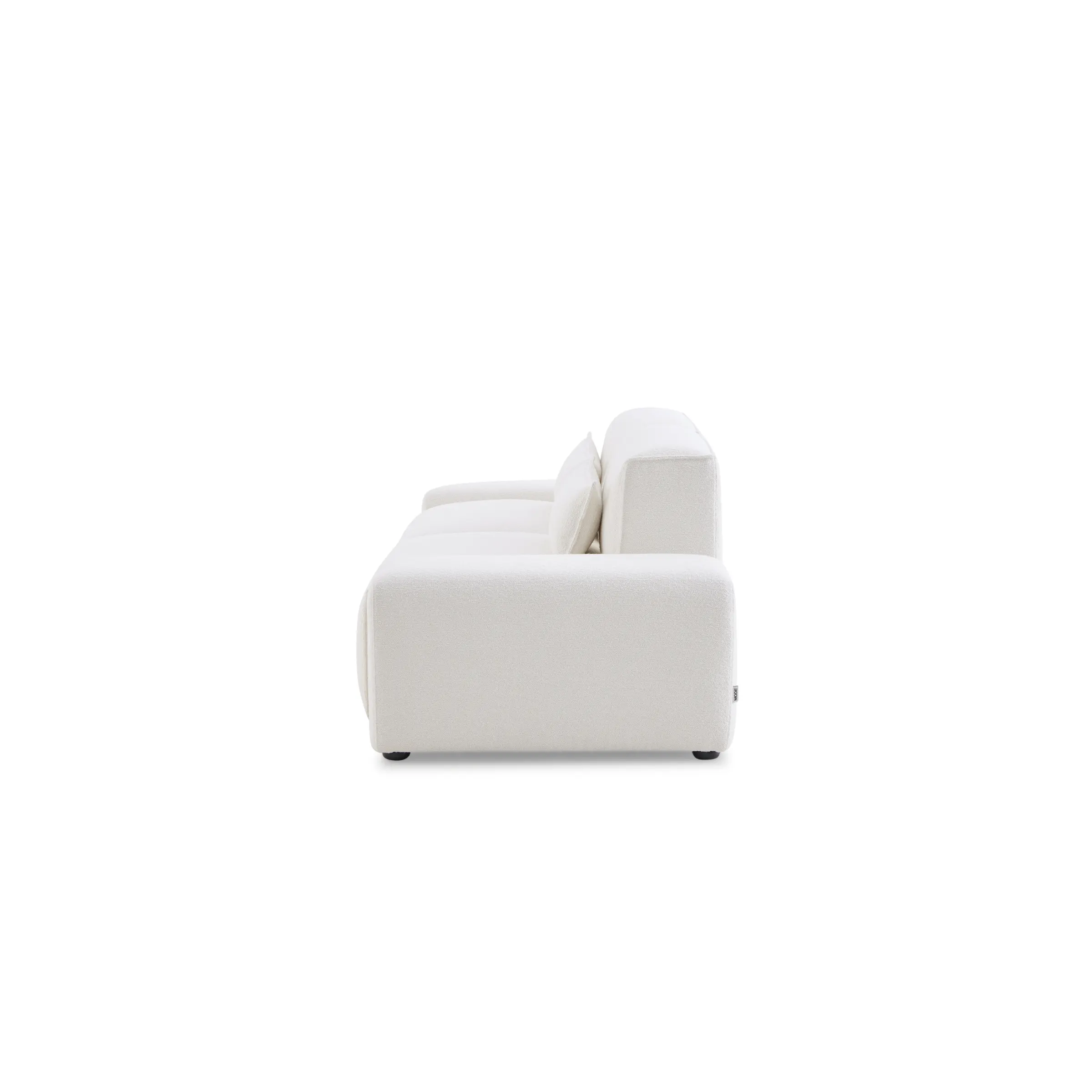 MODE Bravo 3.5-Seater Modular Sofa with Arm, Boucle, Cream White