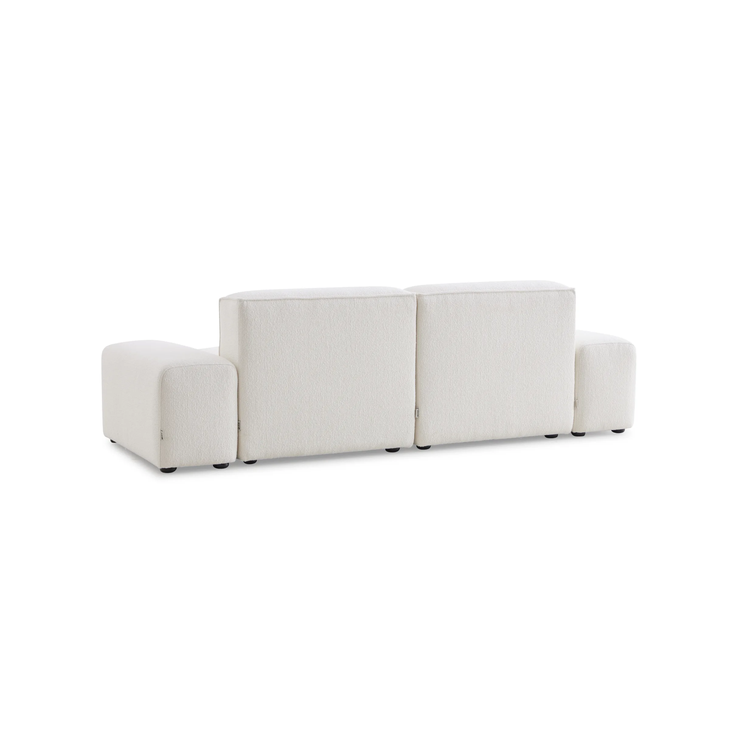 MODE Bravo 3.5-Seater Modular Sofa with Arm, Boucle, Cream White