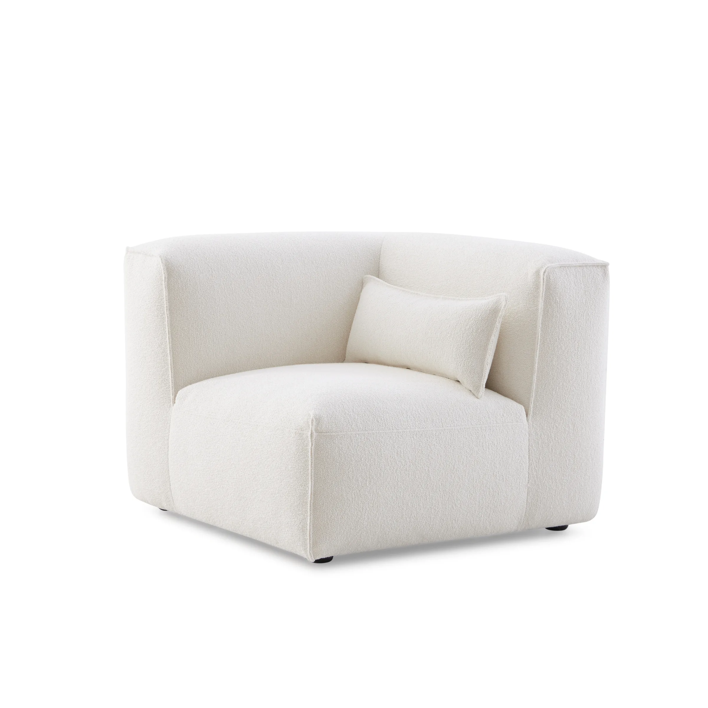MODE Bravo Corner Sofa Module, Boucle, Cream White