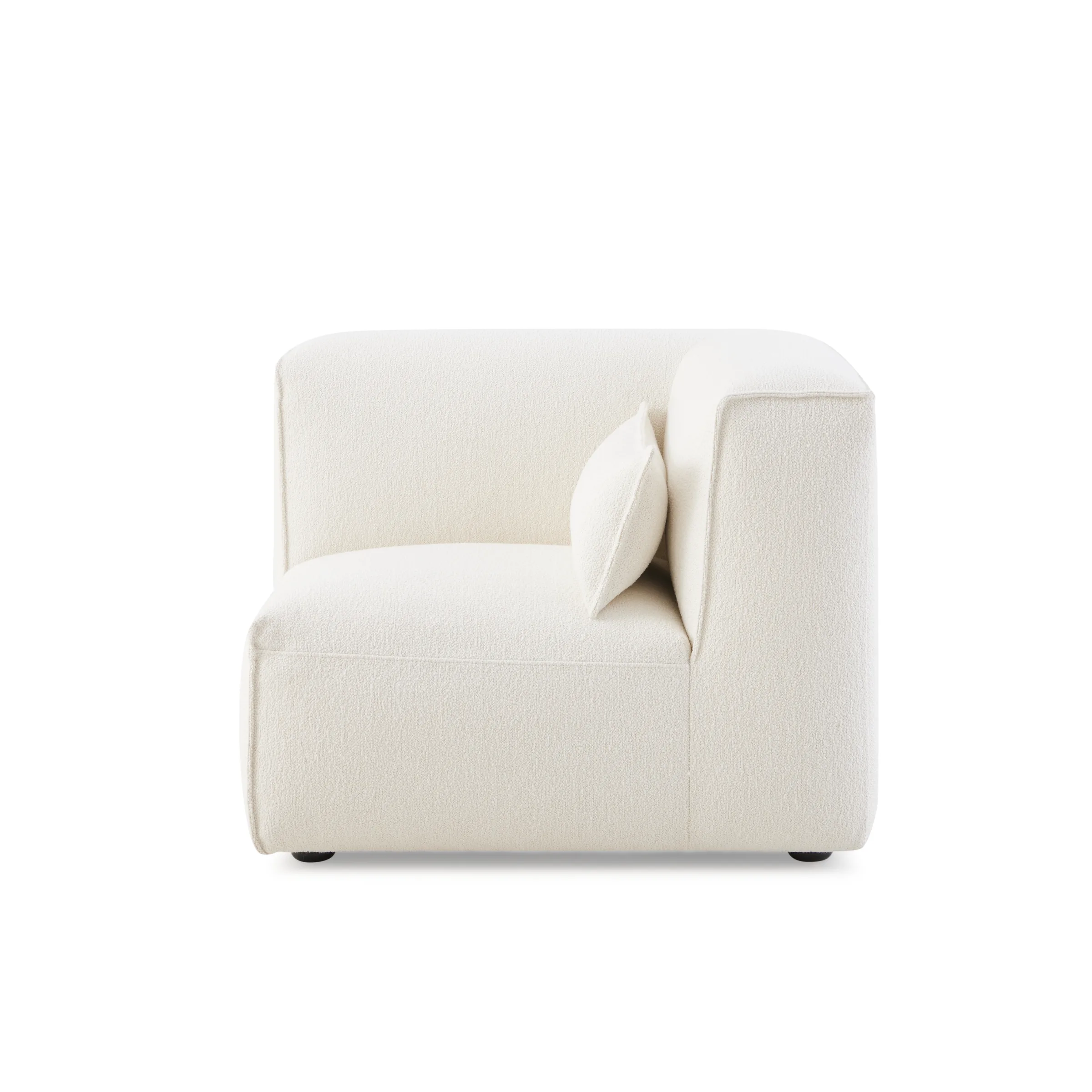 MODE Bravo Corner Sofa Module, Boucle, Cream White