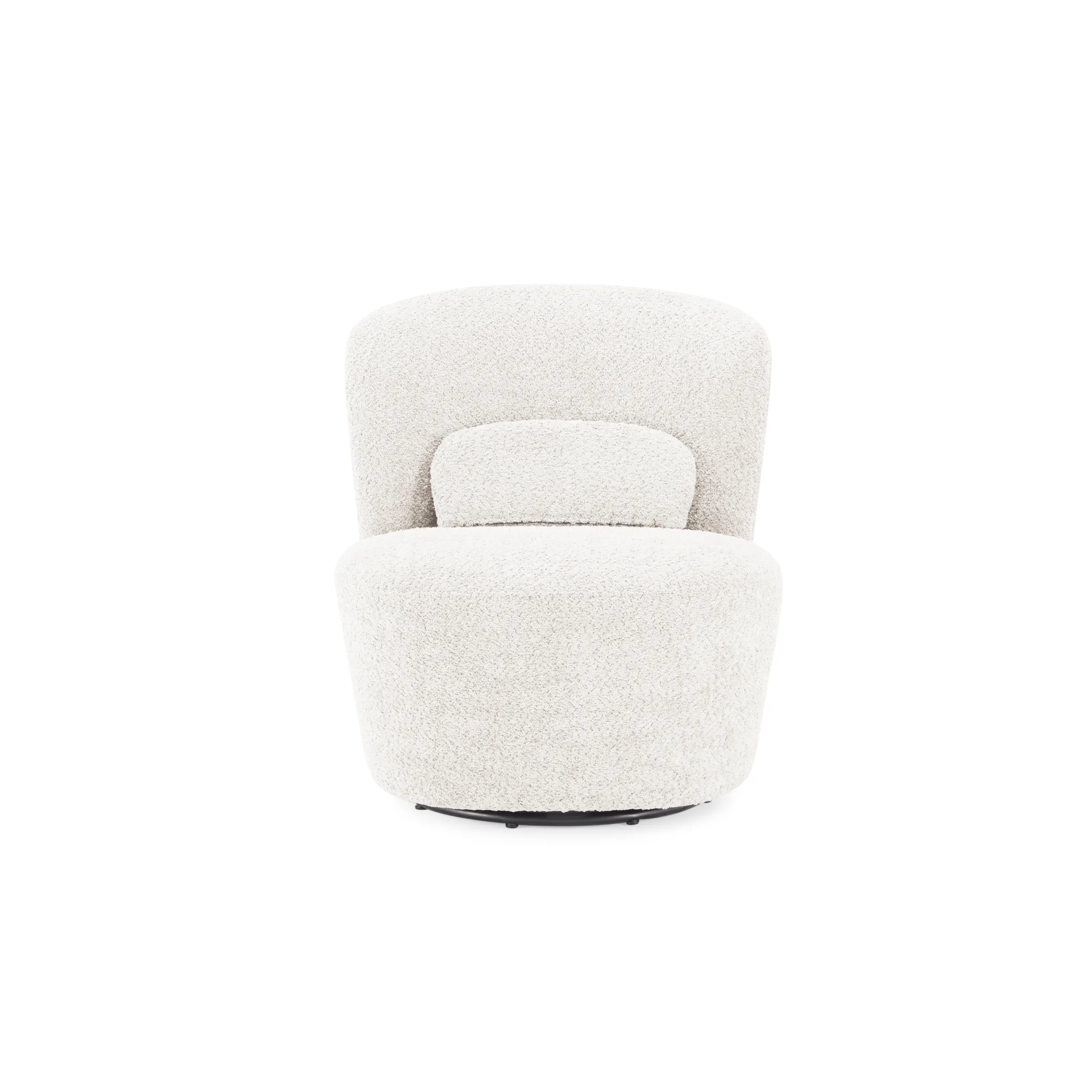 MODE Domi Boucle Swivel Chair, Pearly White