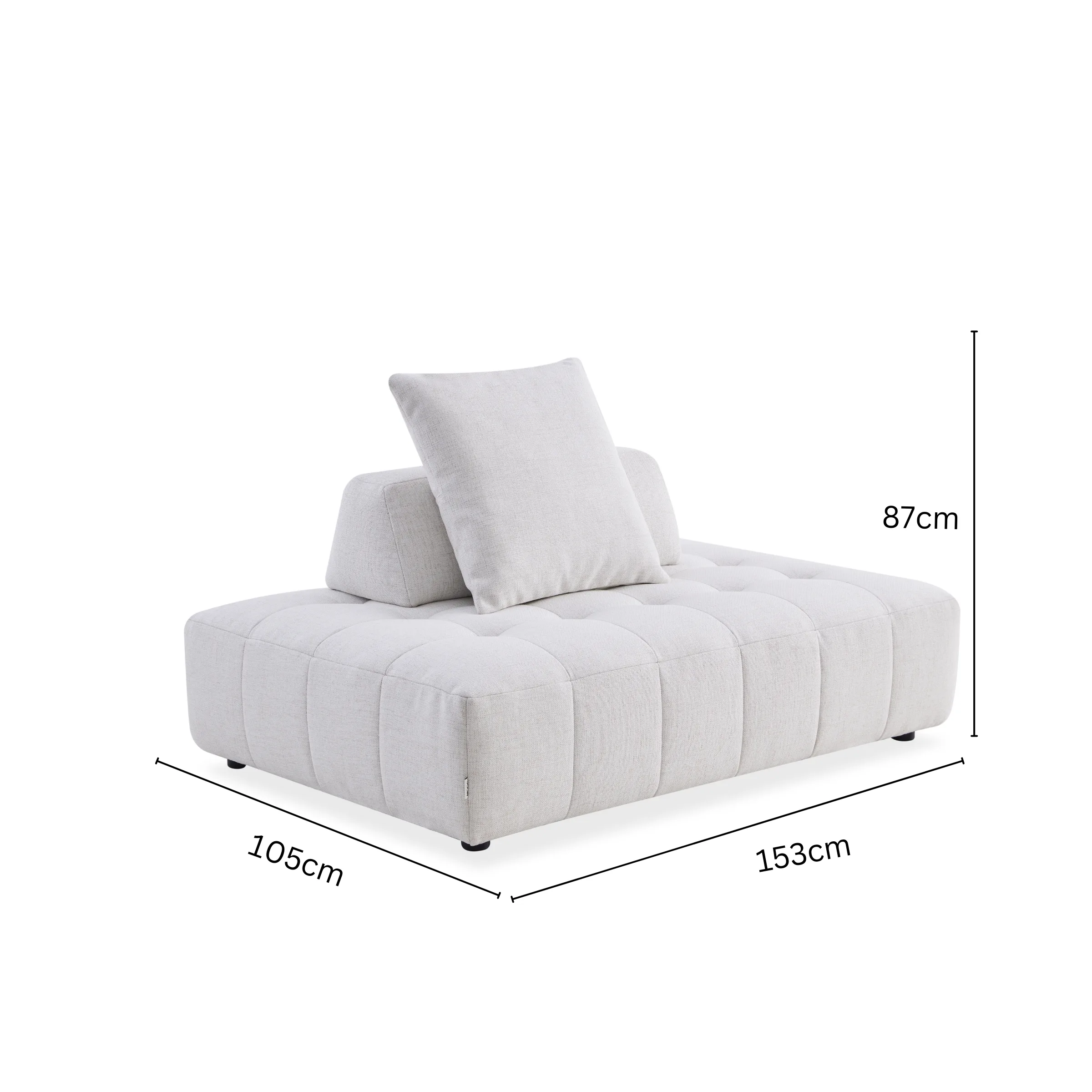 MODE Rubik Chaise Sofa, Oatmeal