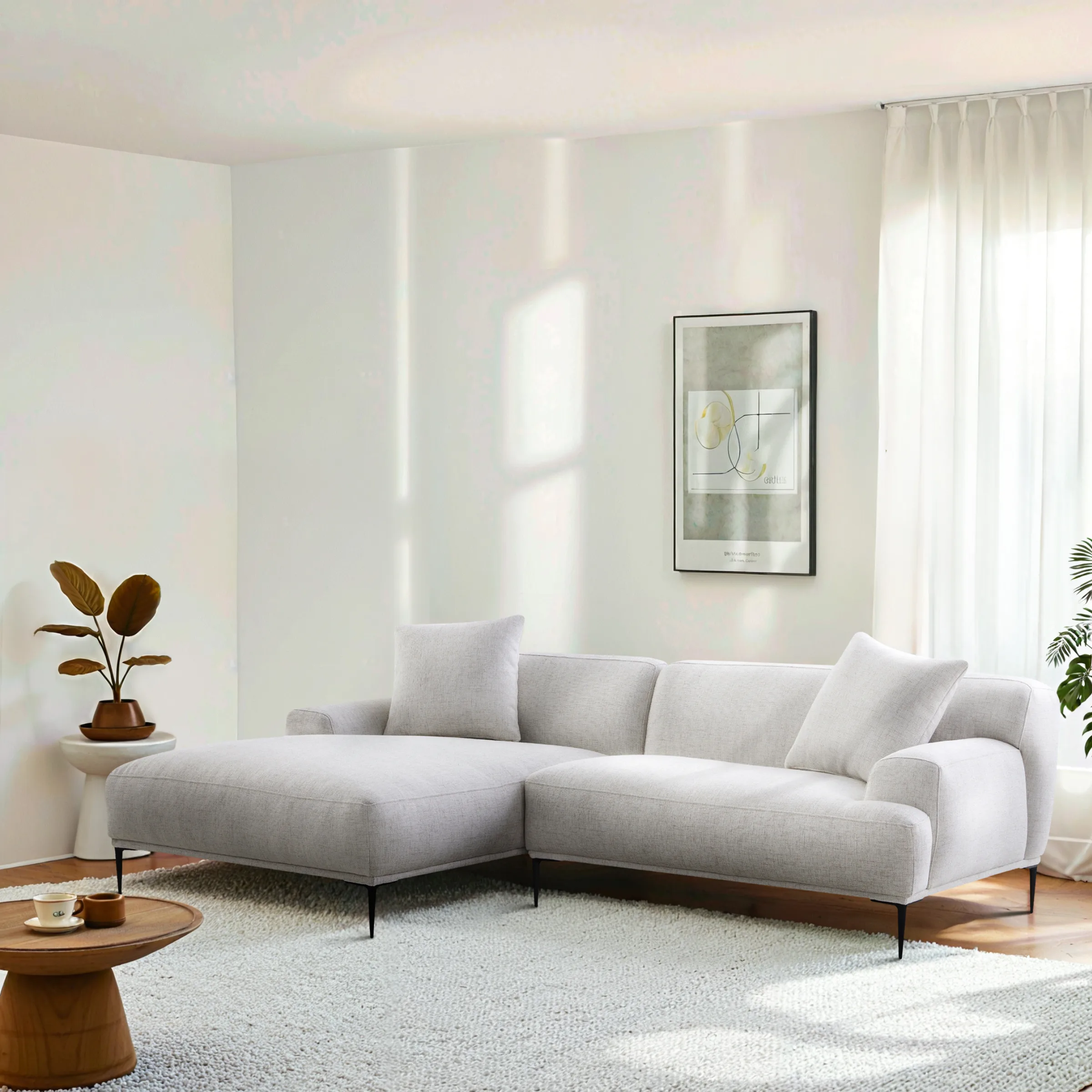 MODE Cielo 3.5-Seater Sofa with Chaise, Oatmeal