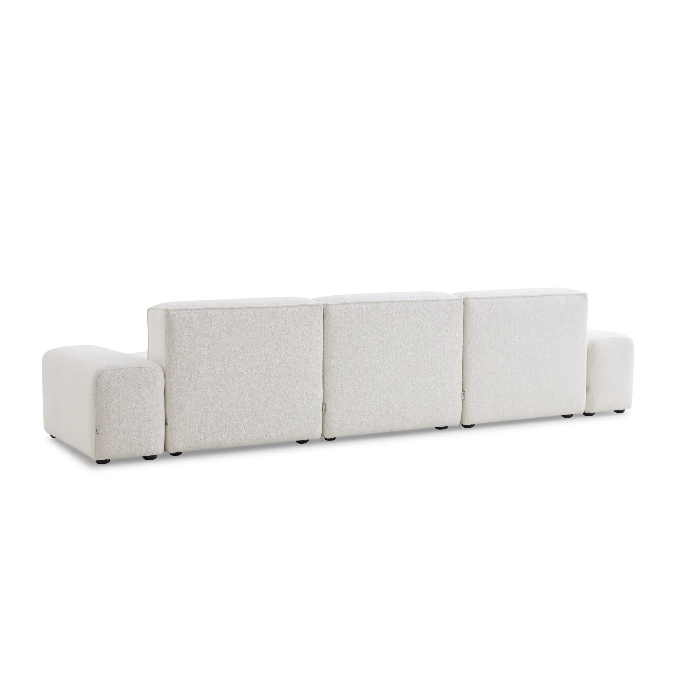 MODE Bravo 4.5-Seater Modular Sofa with Chaise & Arm, Boucle, Cream White