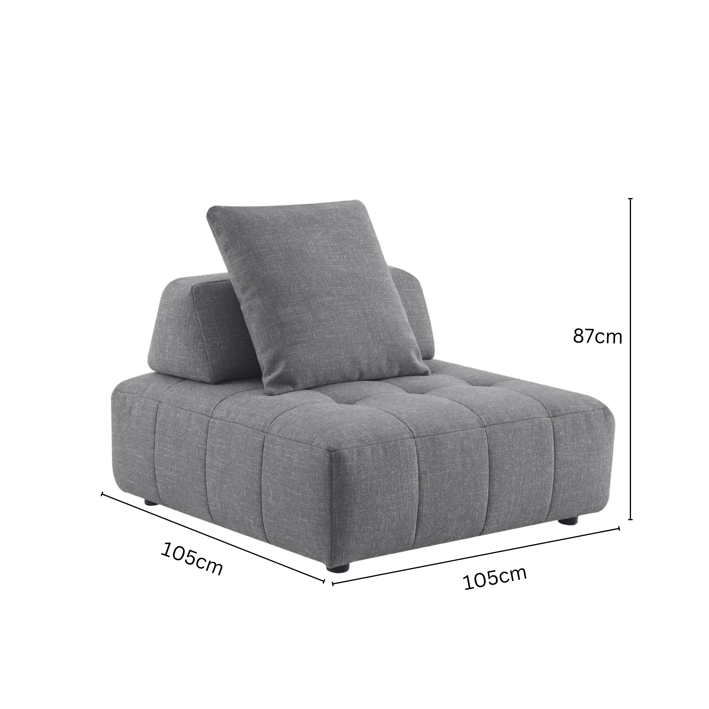 MODE Rubik 1-Seater Lounger Sofa, Oatmeal