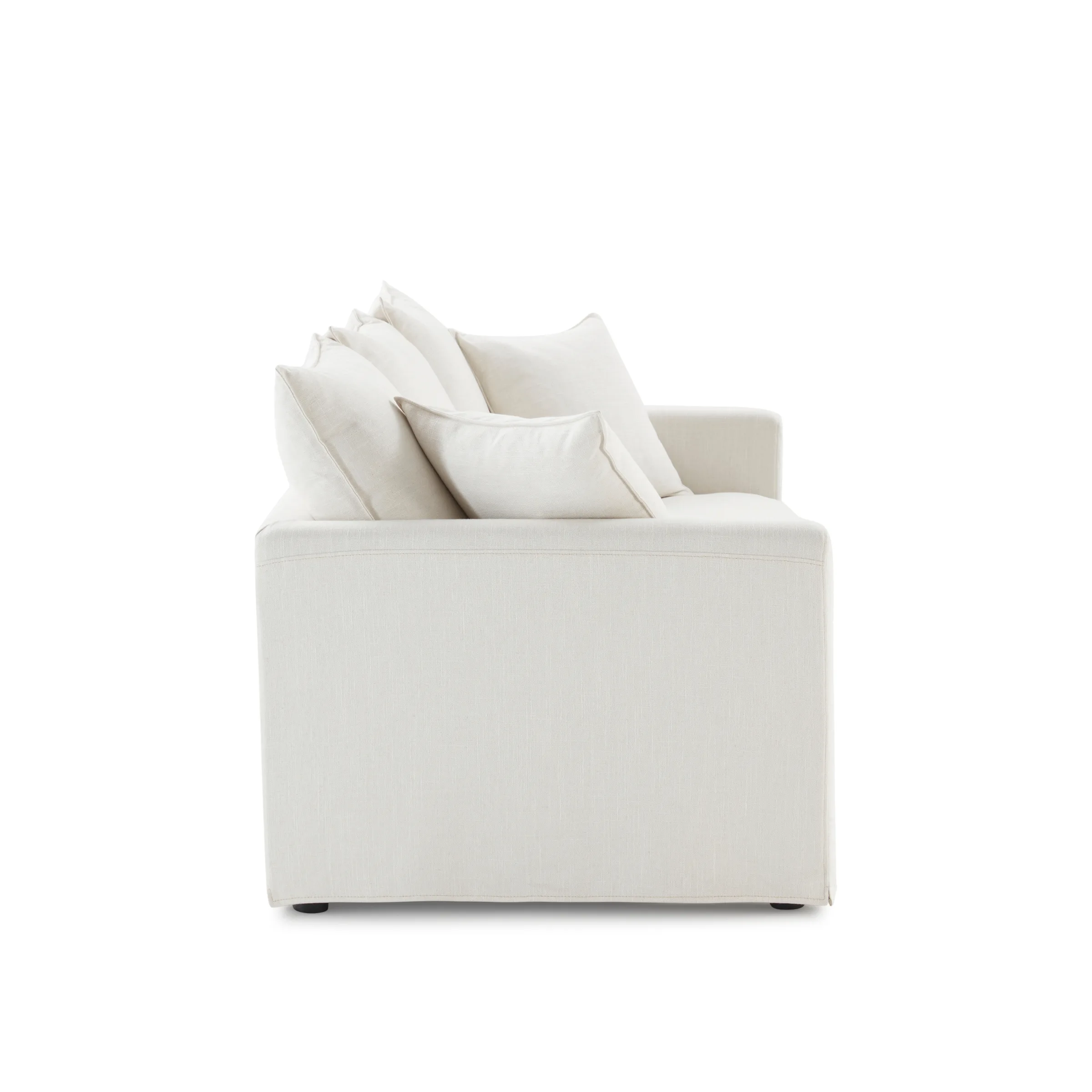 MODE Crepes 2.5-Seater Linen Sofa, Off-White
