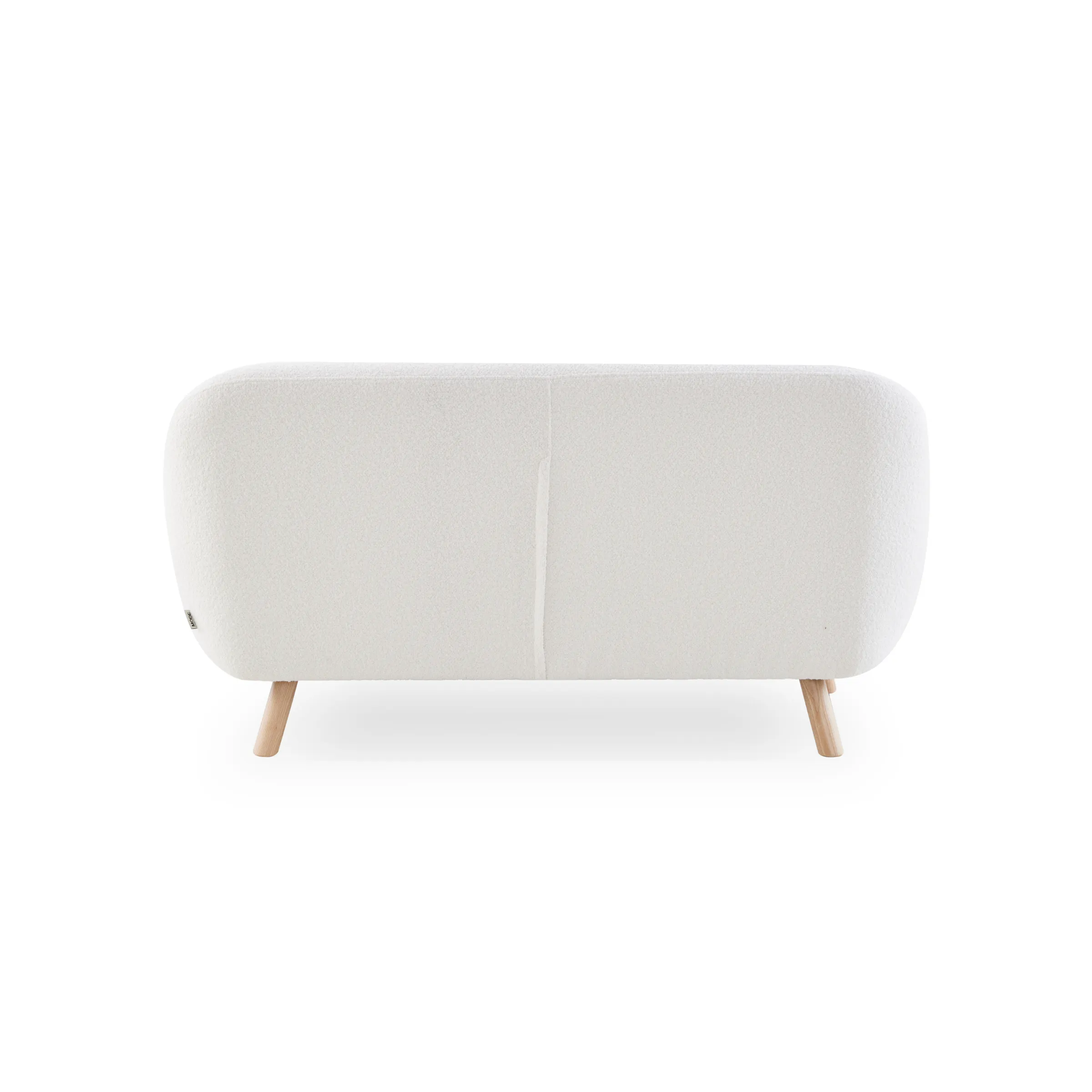 MODE Milo Boucle Loveseat, Chalk White