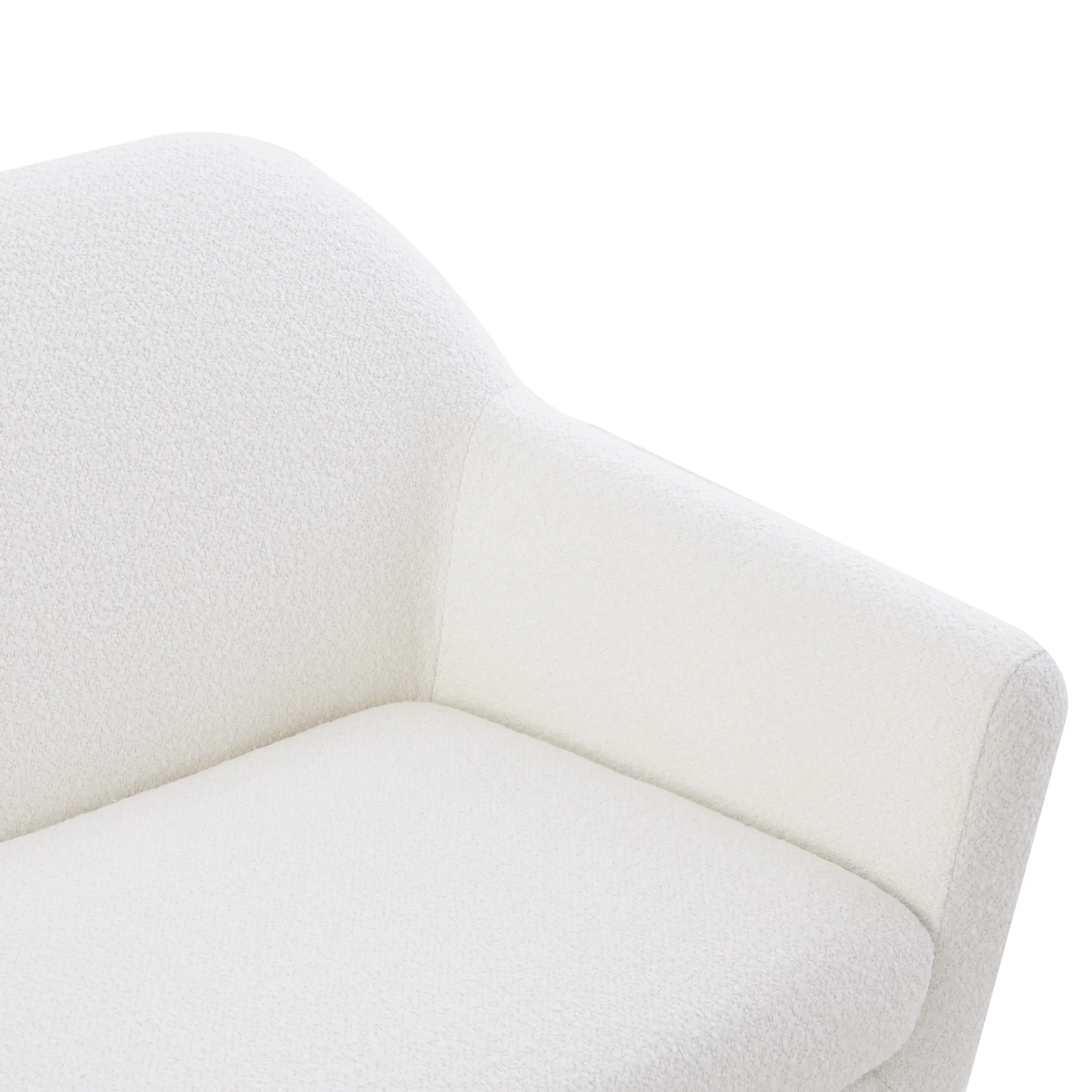 MODE Milo Boucle Loveseat, Chalk White