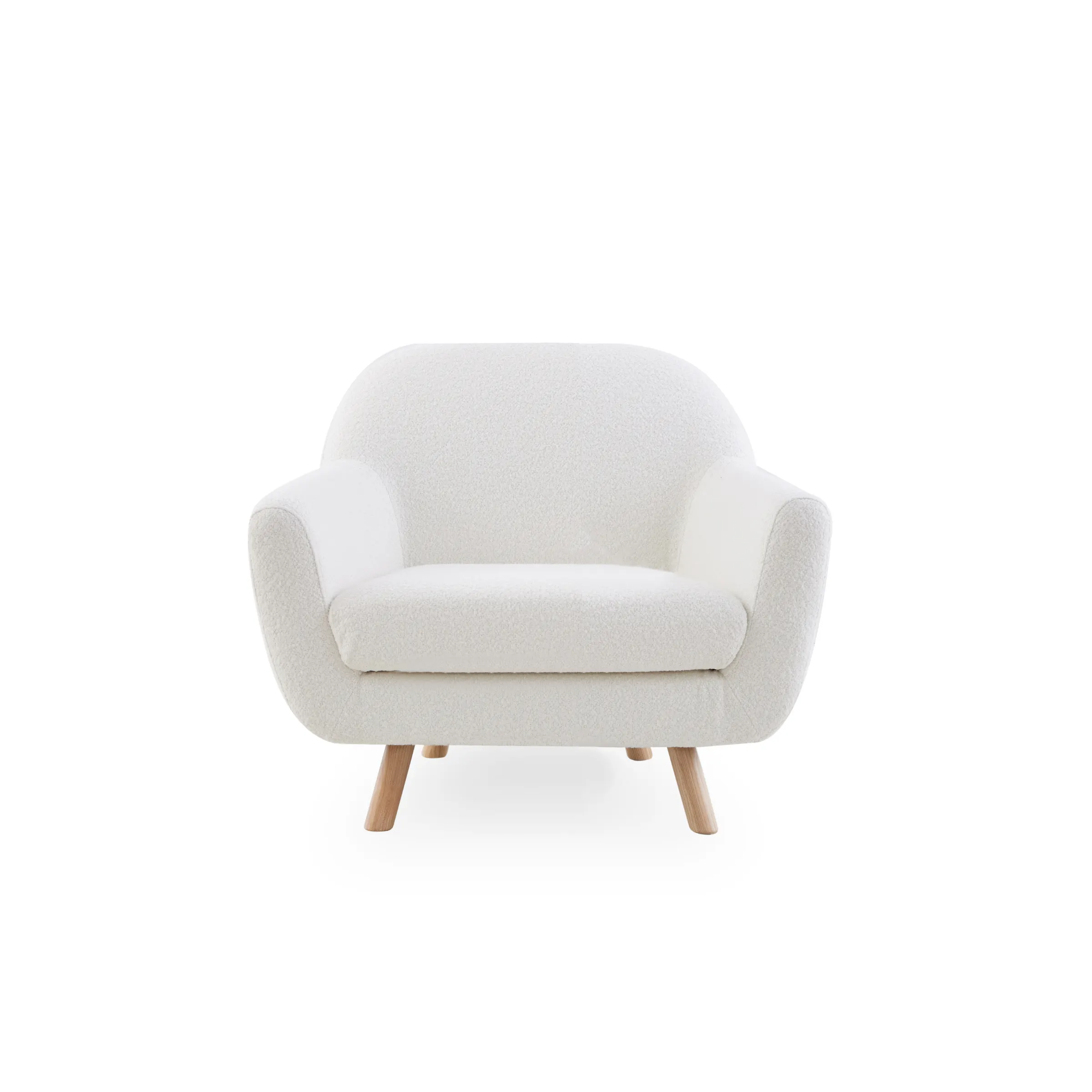 MODE Milo Boucle Armchair, Chalk White